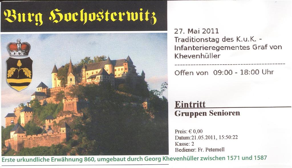 2011-05-21 bis 22 Frühjahrsausfahrt nach Hochosterwitz